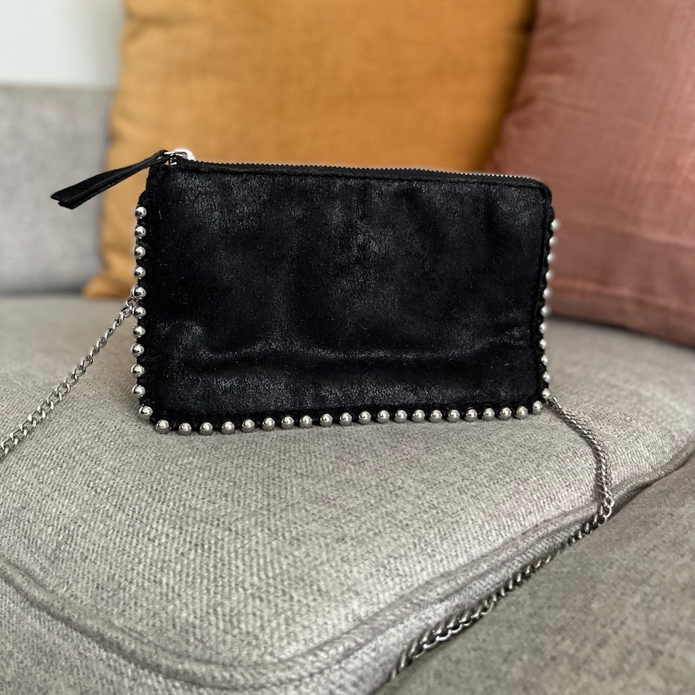 ZARA studded black crossbody bag